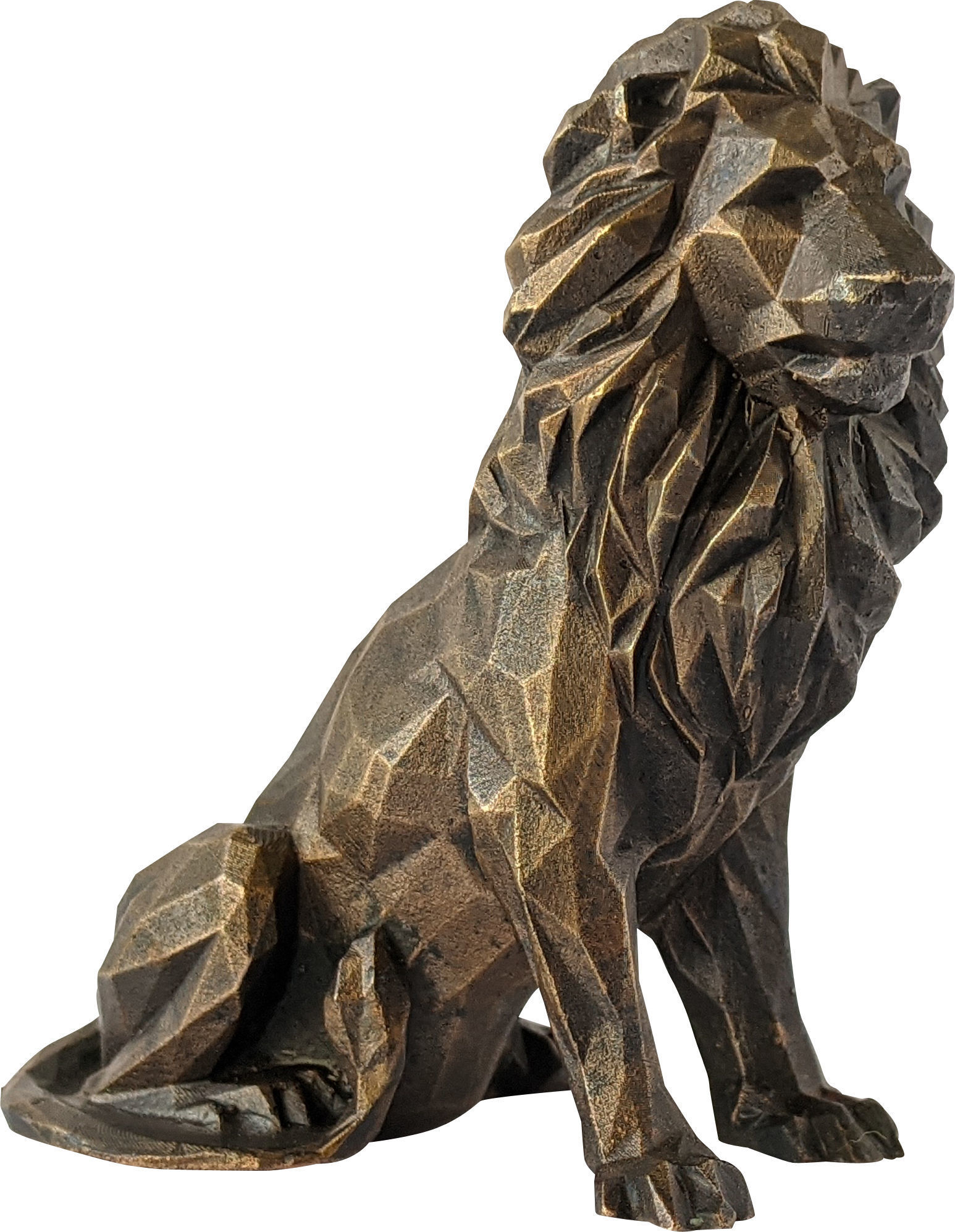 Low poly Lion Papercraft Decorative Sculpture 3D print model_1