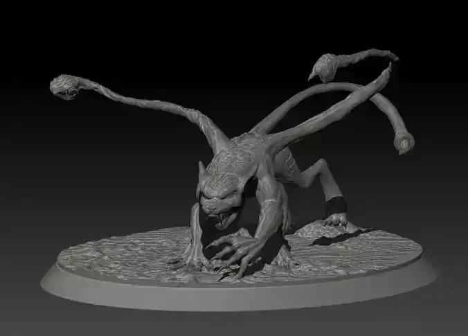 DisplacerBeast statue of demon 3D print model