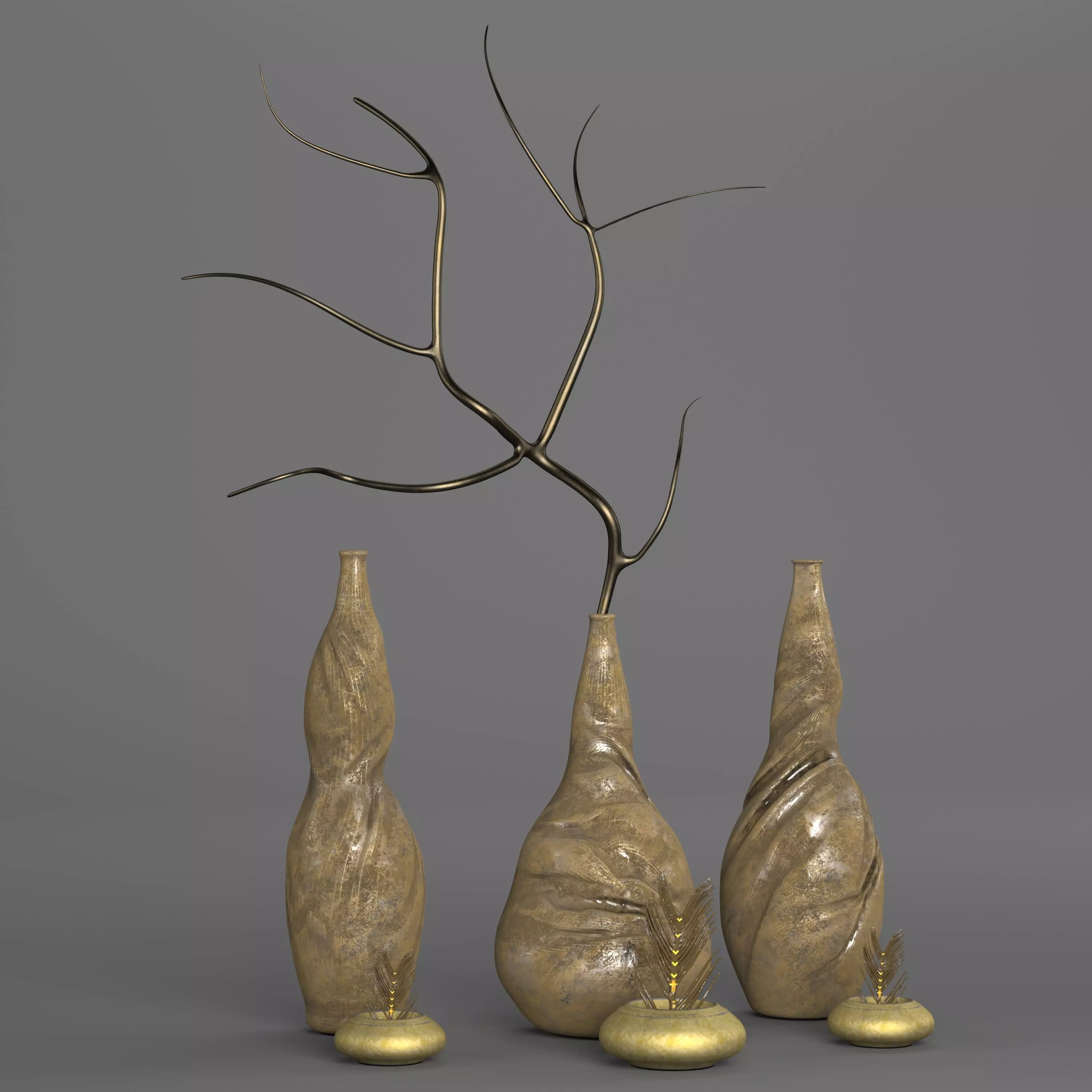 Decorative old vases Free 3D model