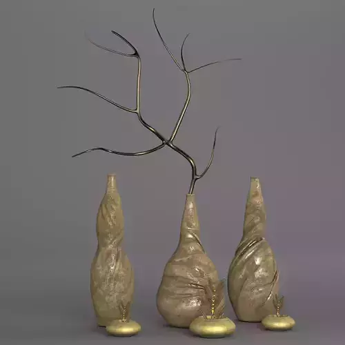 Decorative old vases Free 3D model