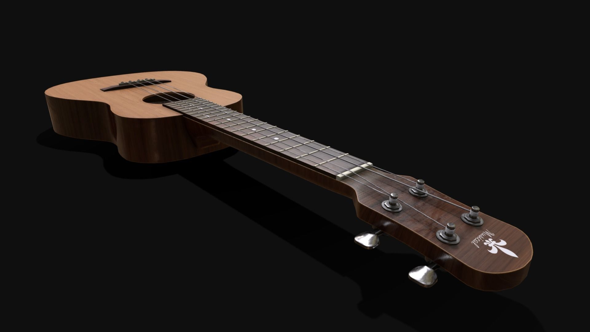 Ukulele - Lowpoly - PBR Low-poly 3D model_4