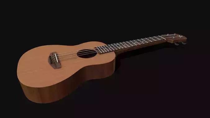 Ukulele - Lowpoly - PBR