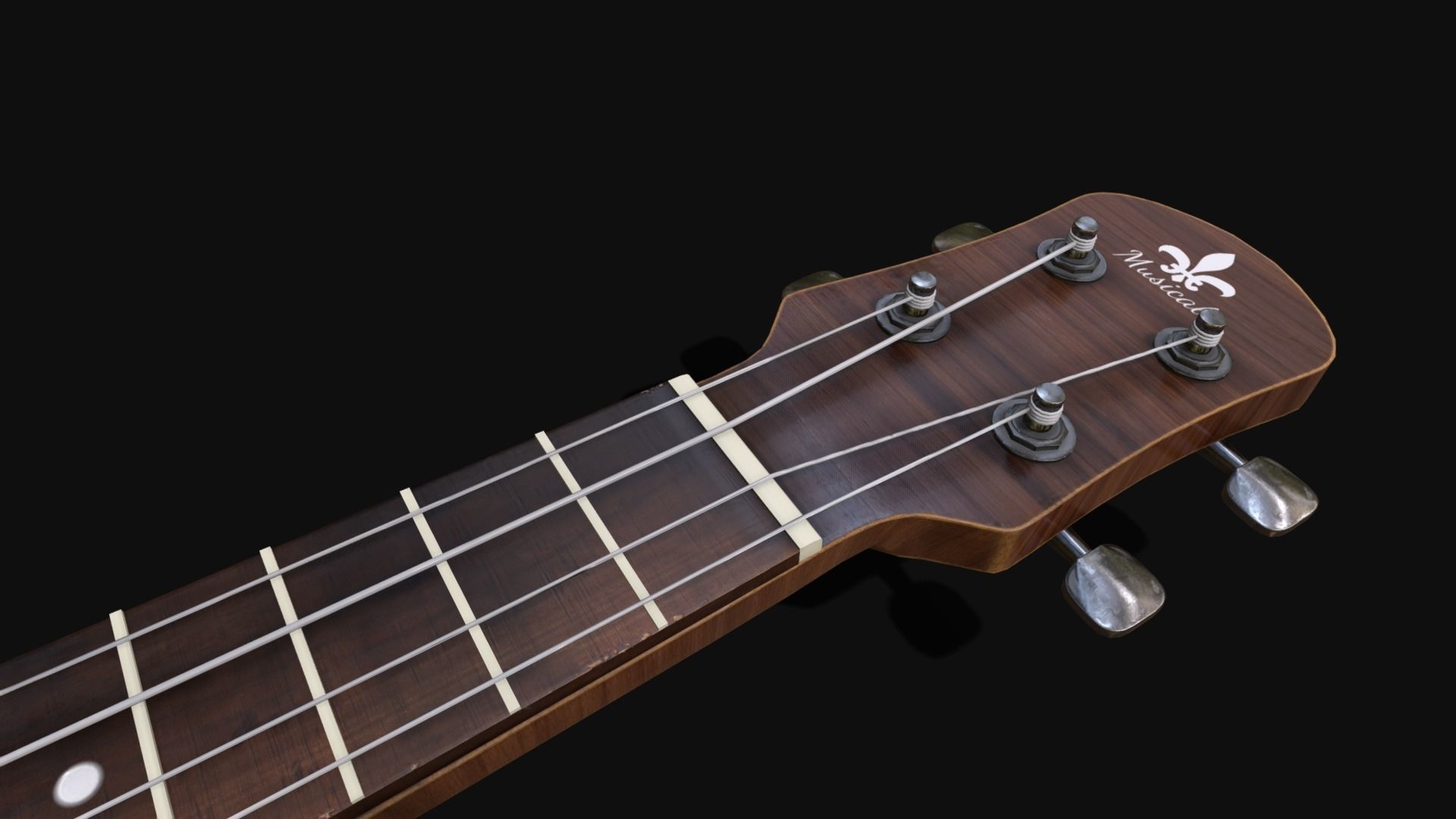 Ukulele - Lowpoly - PBR Low-poly 3D model_3