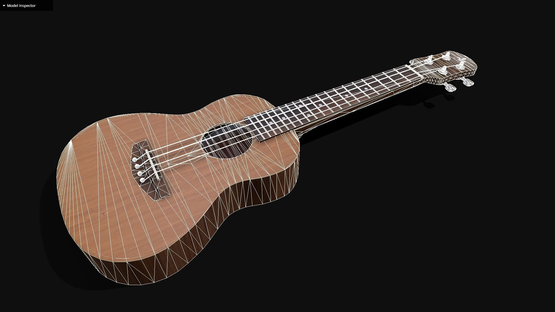 Ukulele - Lowpoly - PBR Low-poly 3D model_5