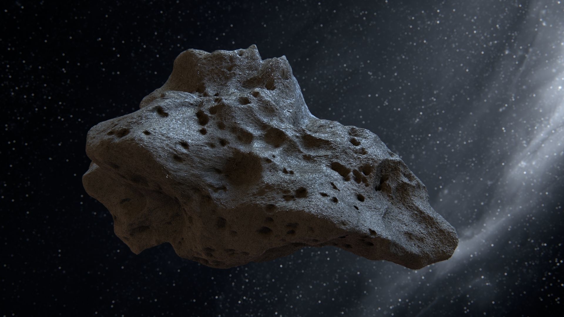 Detailed asteroids high-poly set 3D model_10