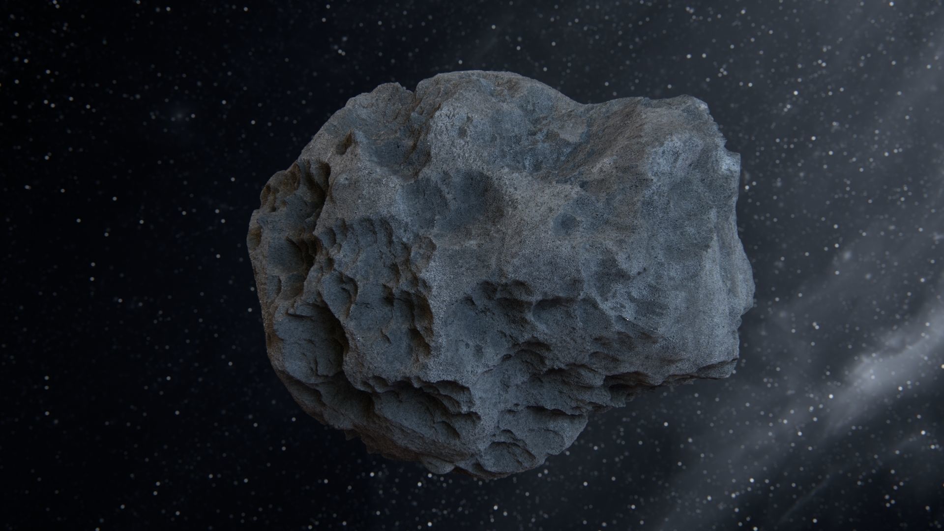 Detailed asteroids high-poly set 3D model_11