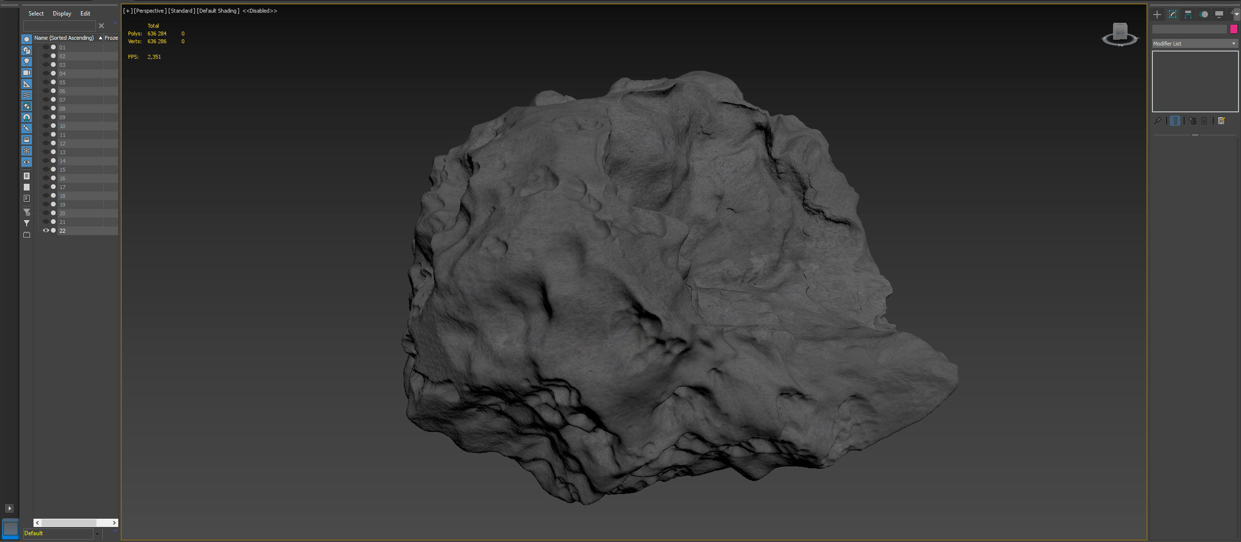 Detailed asteroids high-poly set 3D model_19