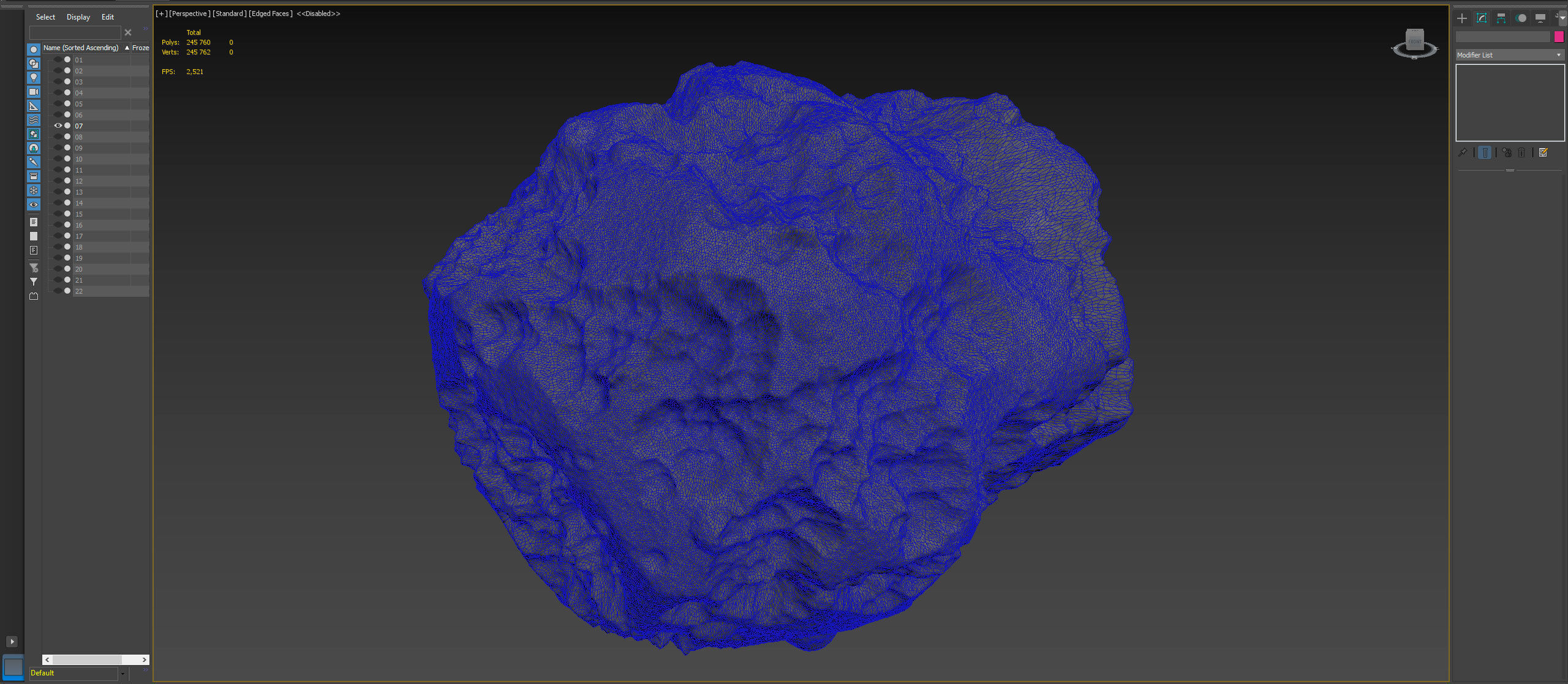 Detailed asteroids high-poly set 3D model_25
