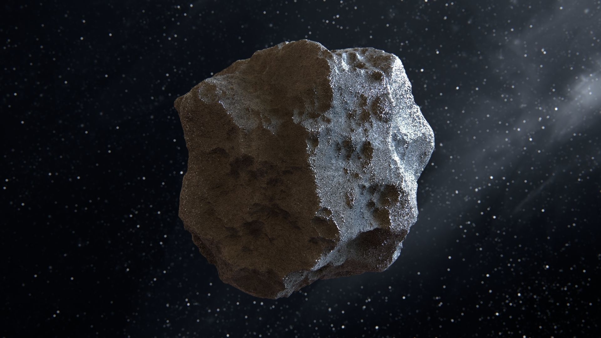 Detailed asteroids high-poly set 3D model_6