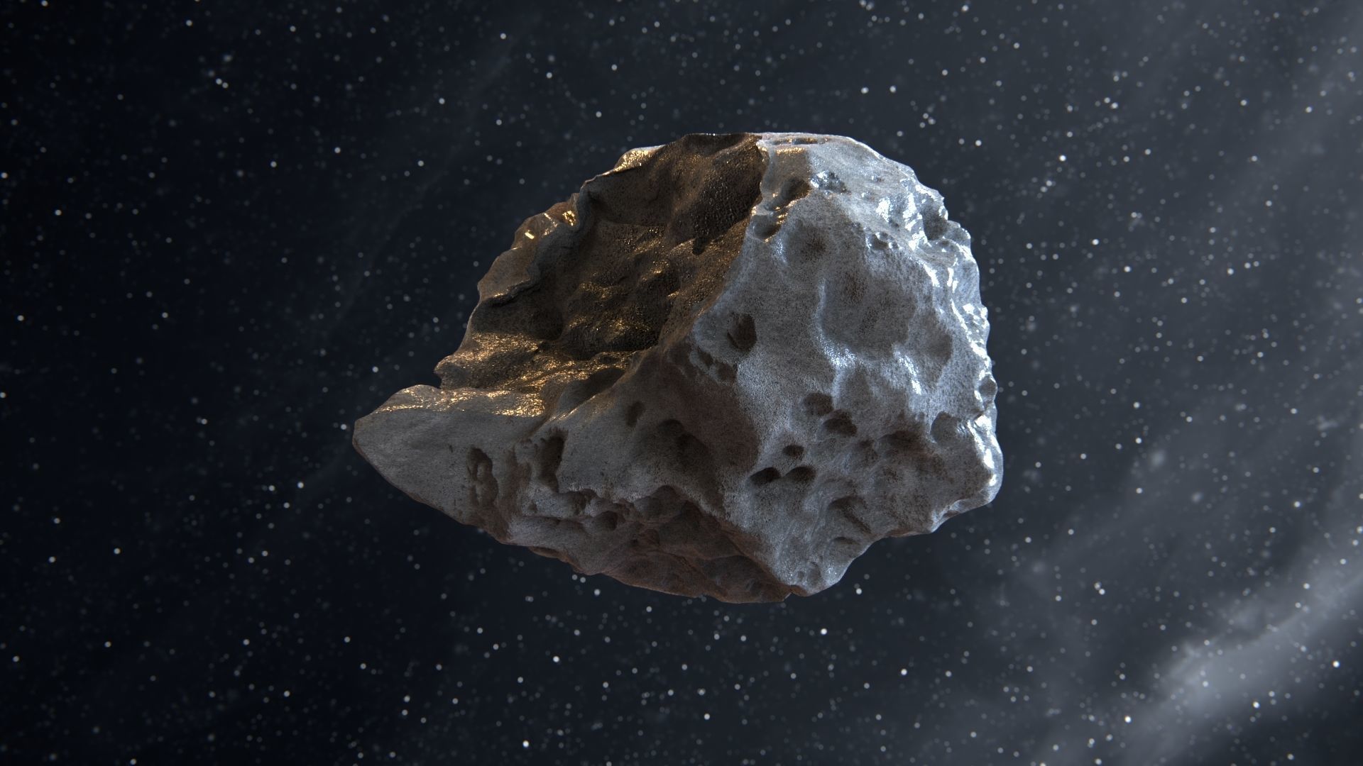 Detailed asteroids high-poly set 3D model_5