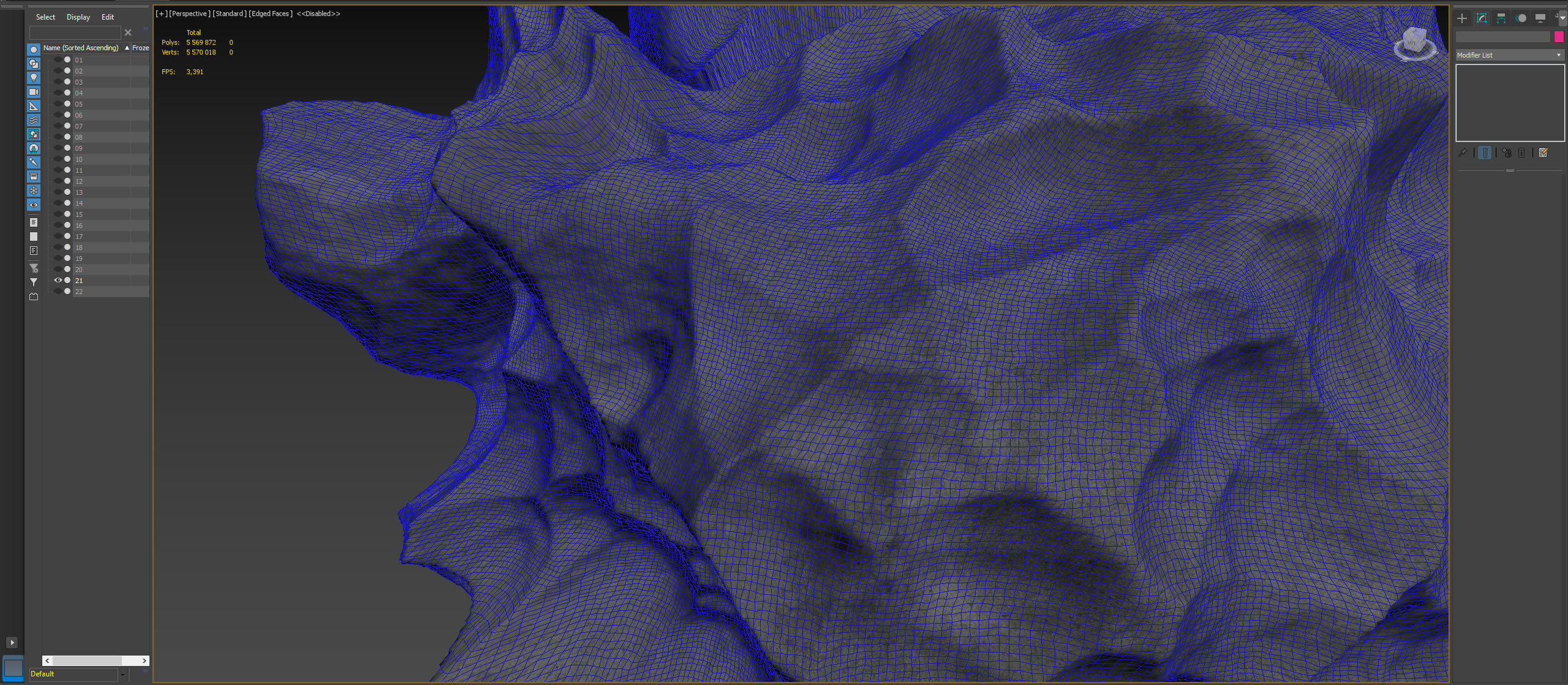 Detailed asteroids high-poly set 3D model_22