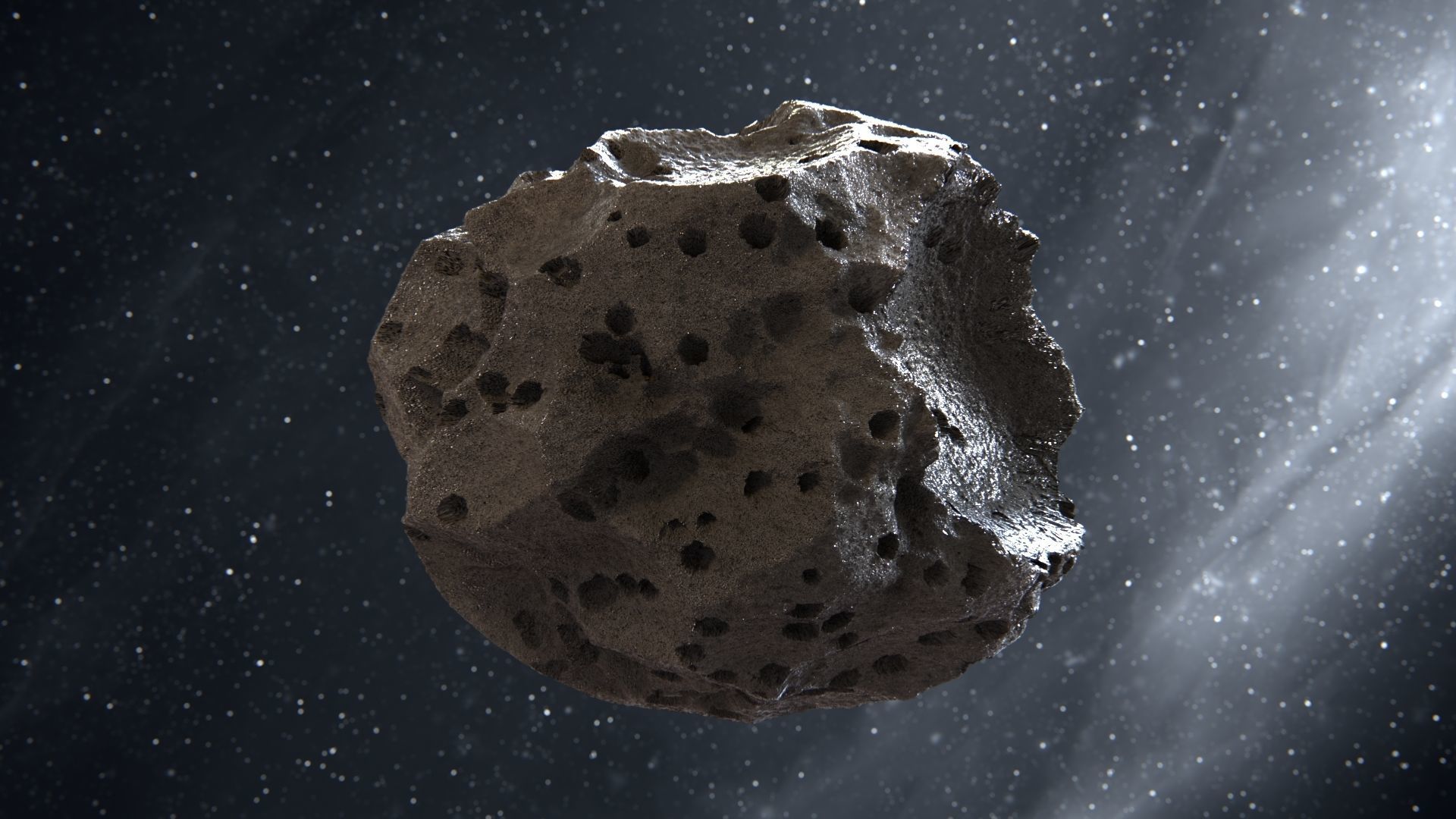 Detailed asteroids high-poly set 3D model_4