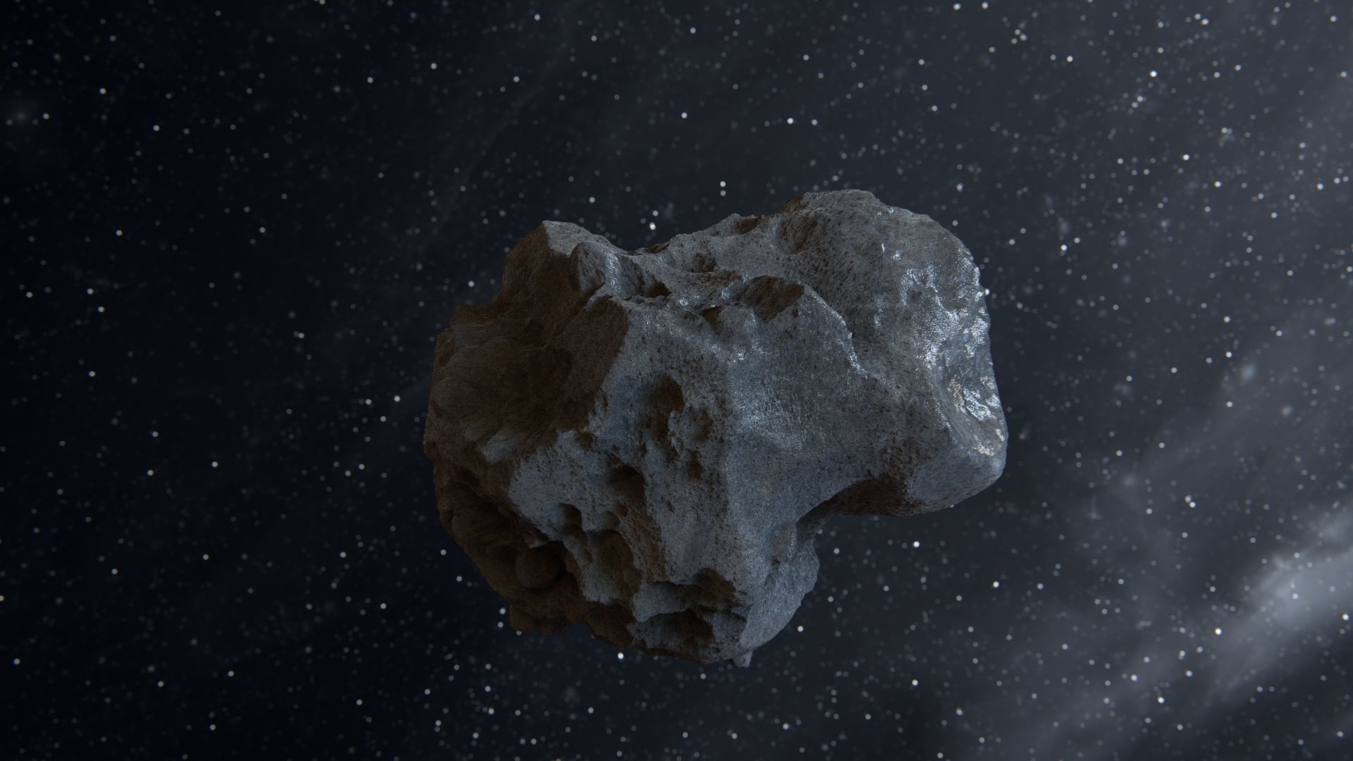 Detailed asteroids high-poly set 3D model_9