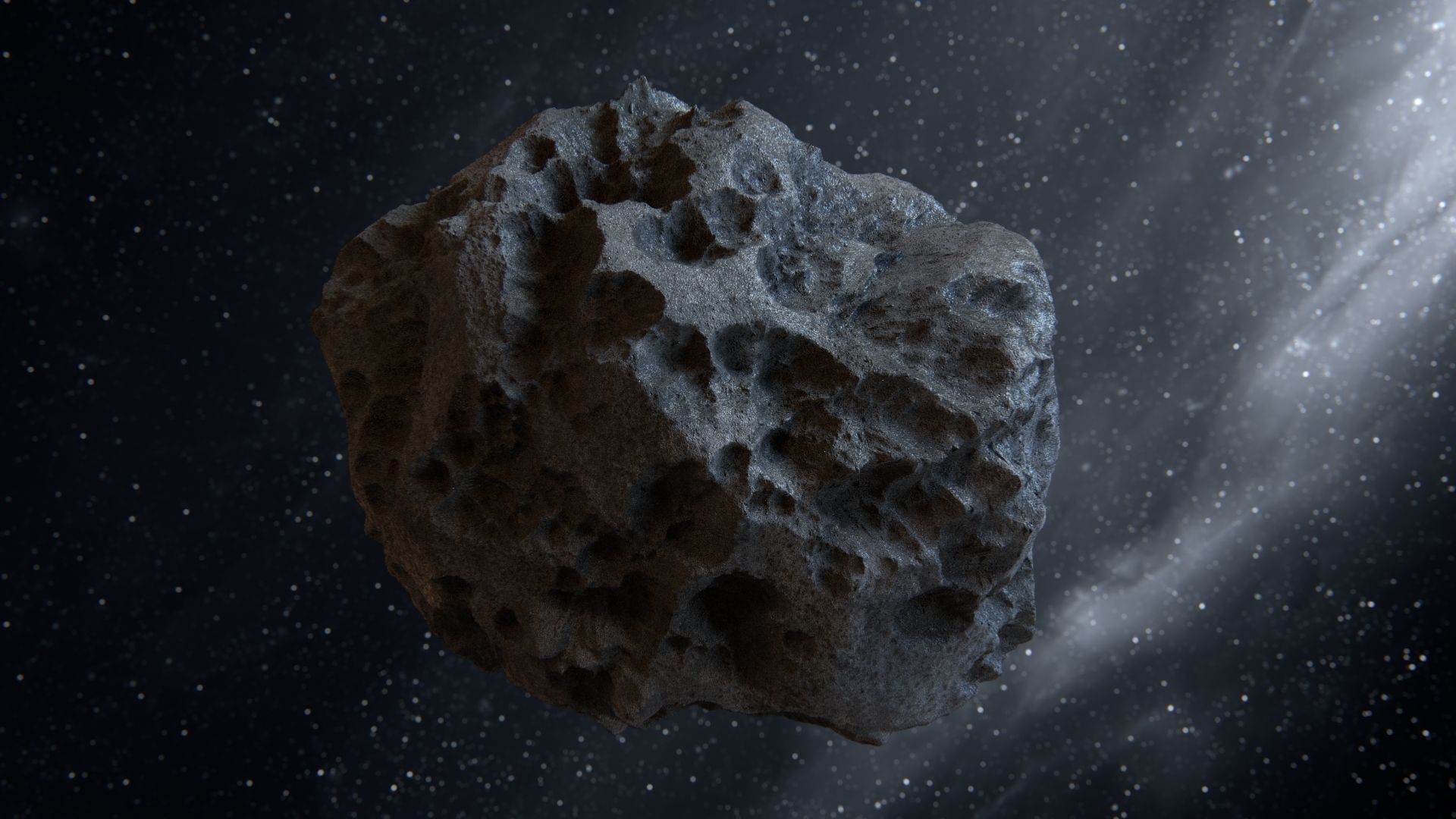 Detailed asteroids high-poly set 3D model_12