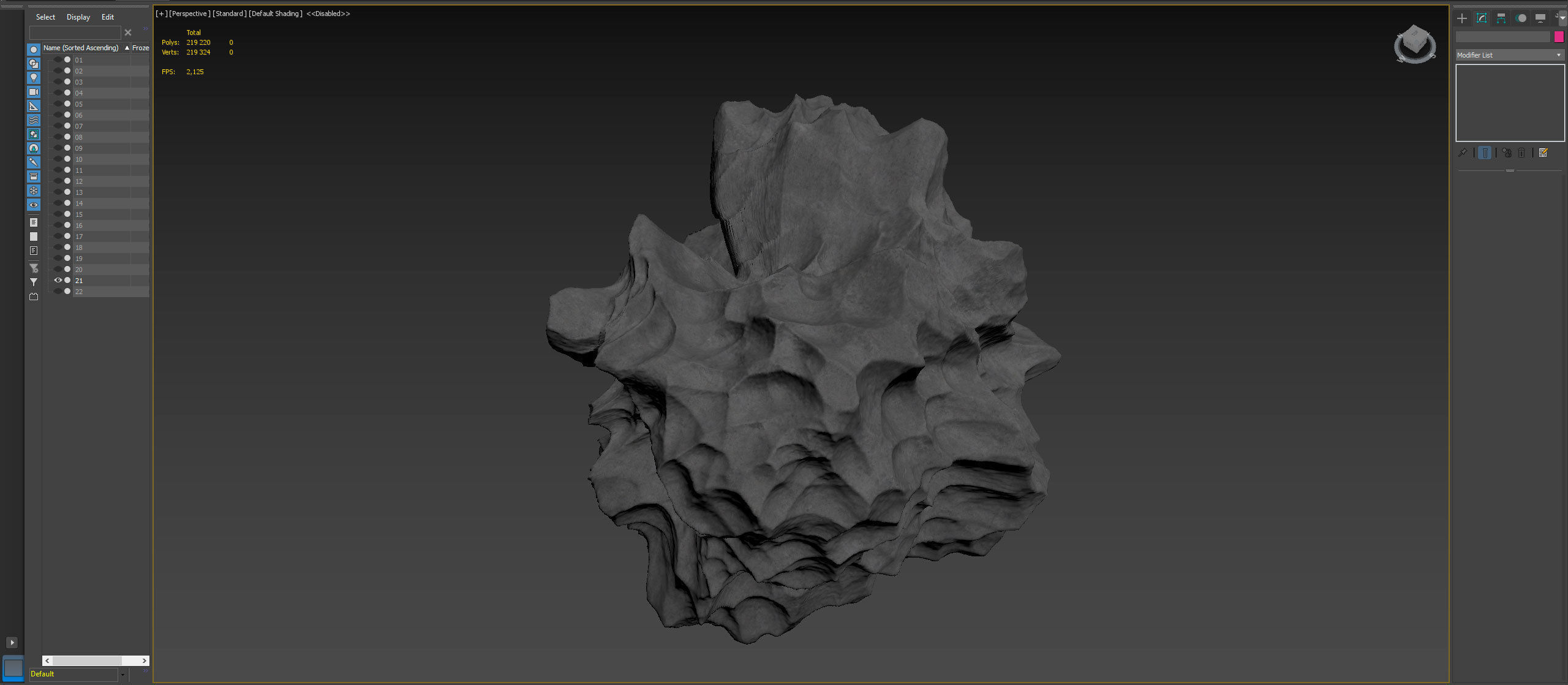 Detailed asteroids high-poly set 3D model_15