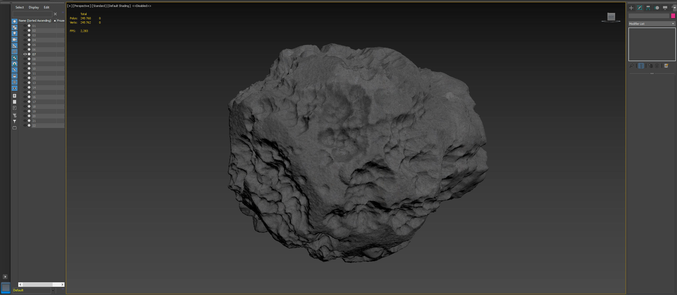Detailed asteroids high-poly set 3D model_18