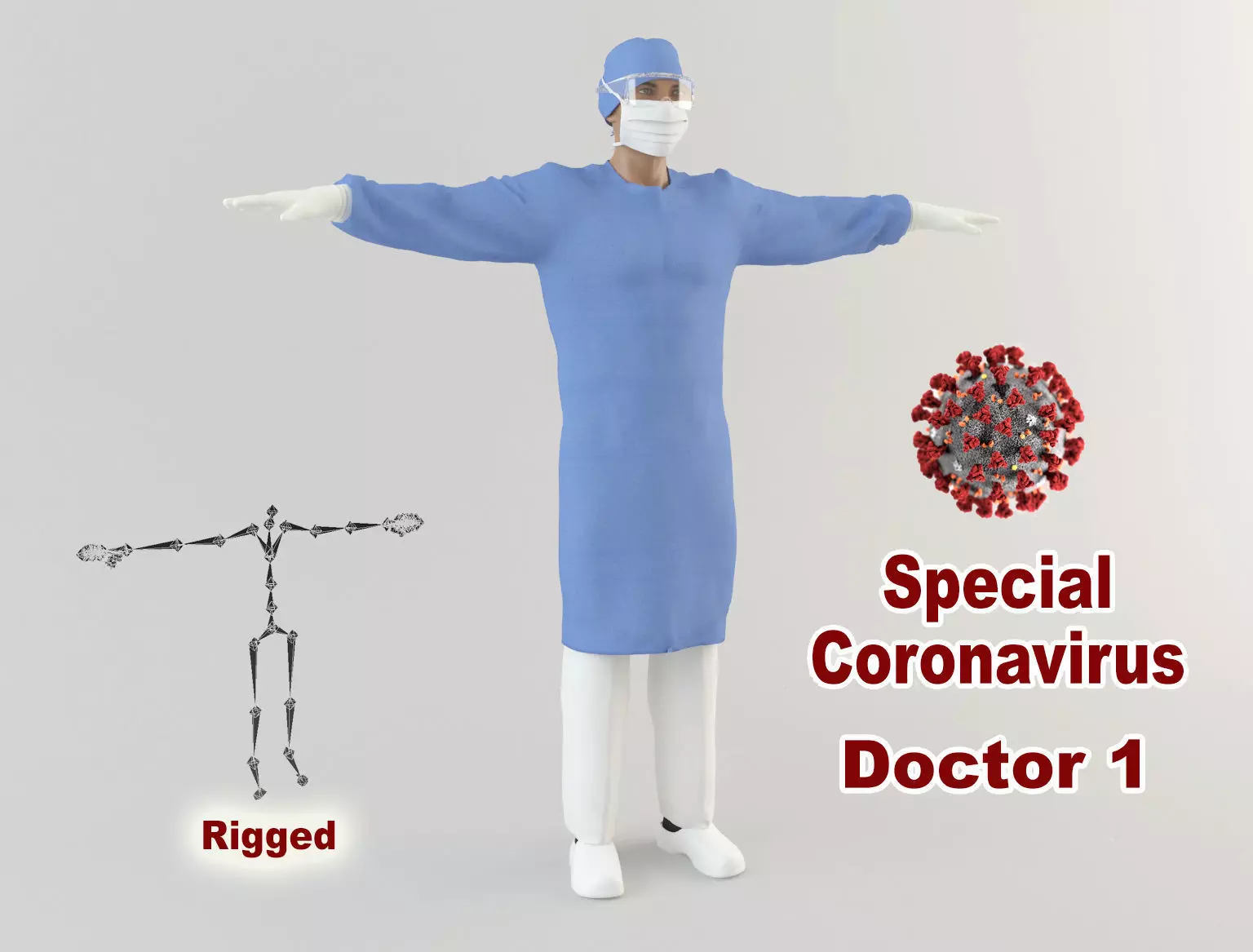 Doctor 1 Coronavirus 3D model_0