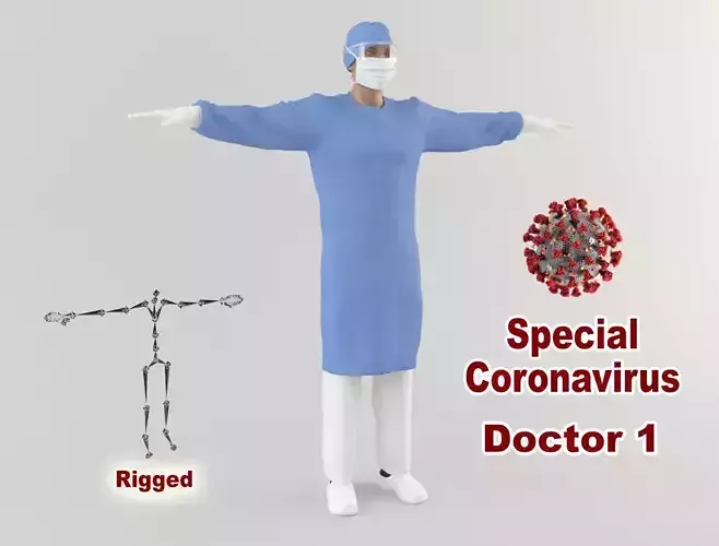 Doctor 1 Coronavirus 3D model