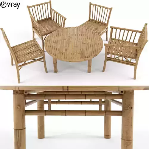 furniture bamboo table chair