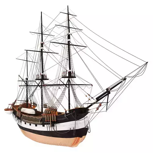 Old ship Beagle model 3D model