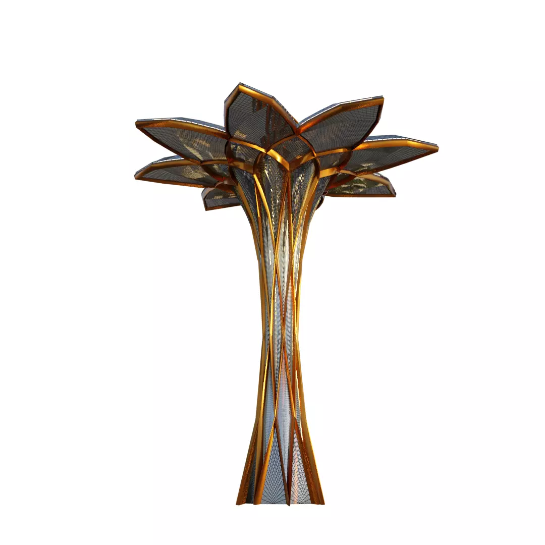 Futuristic Building Free low-poly 3D model