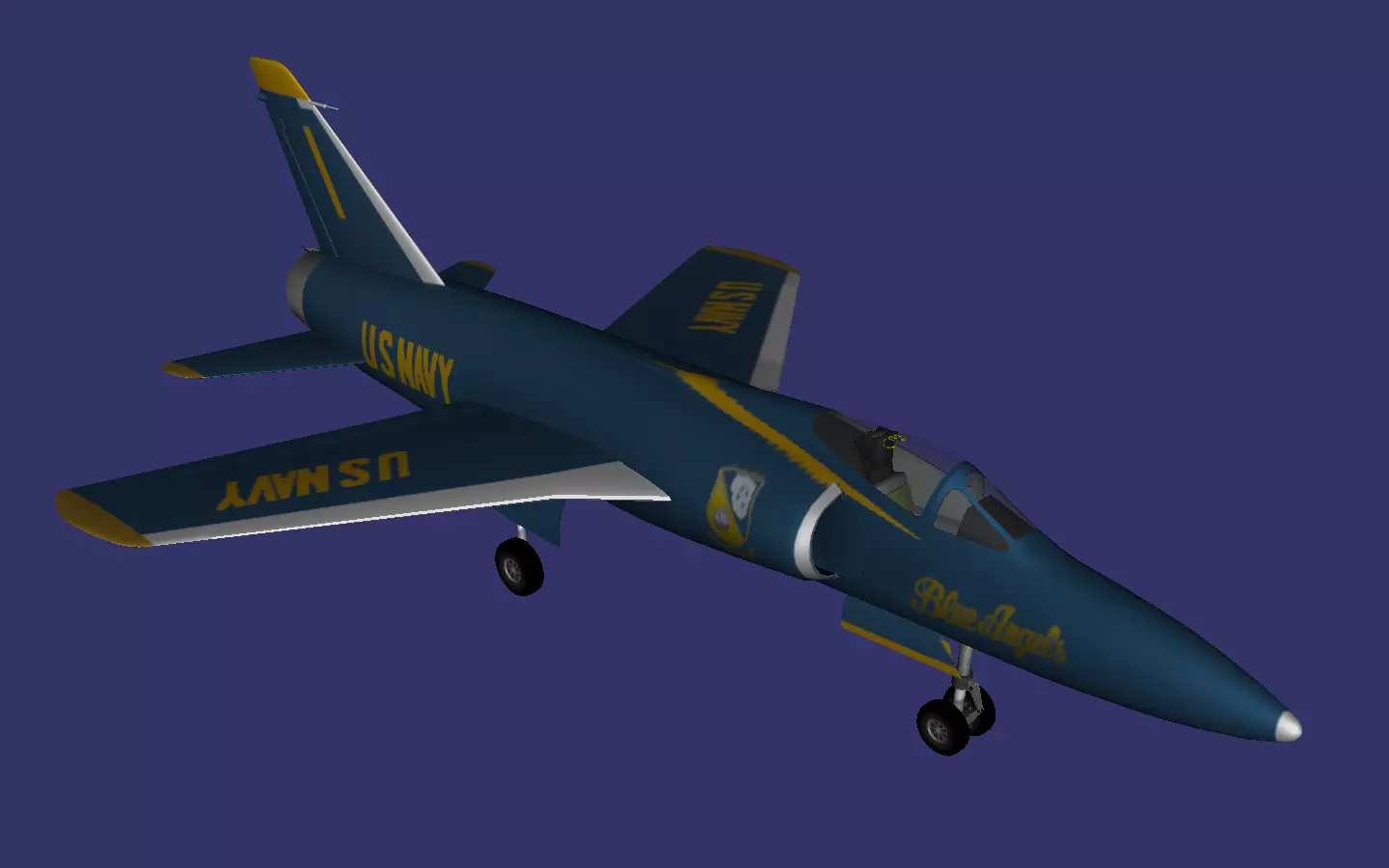 Grumman F11 Tiger Free low-poly 3D model_0