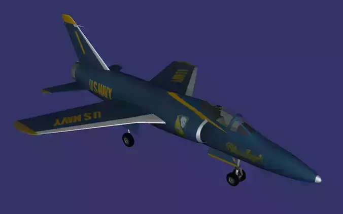 Grumman F11 Tiger Free low-poly 3D model
