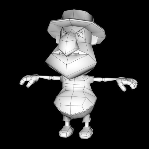 LOW POLY 3D CARTOON CHARACTER MESH  Low-poly 3D model_12