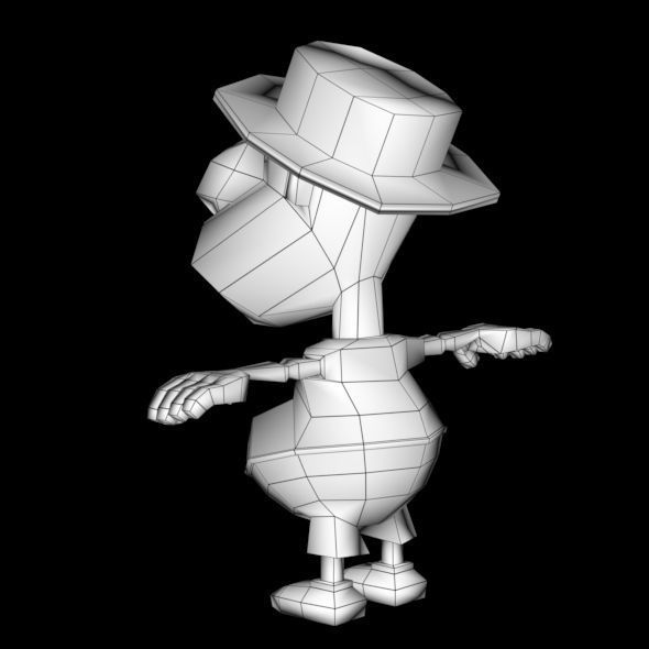 LOW POLY 3D CARTOON CHARACTER MESH  Low-poly 3D model_30