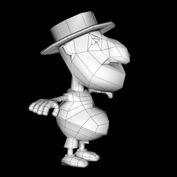 LOW POLY 3D CARTOON CHARACTER MESH  Low-poly 3D model_15