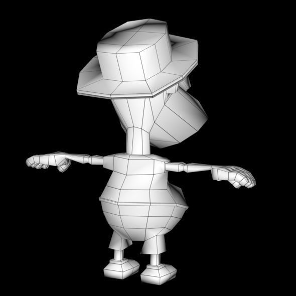 LOW POLY 3D CARTOON CHARACTER MESH  Low-poly 3D model_23