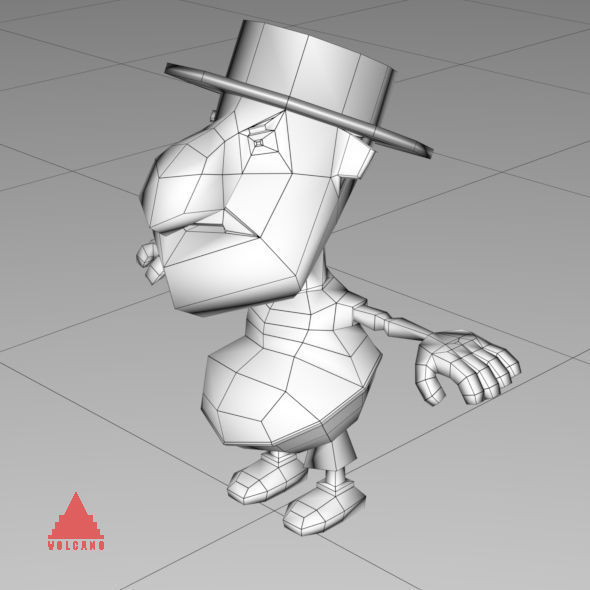 LOW POLY 3D CARTOON CHARACTER MESH  Low-poly 3D model_3