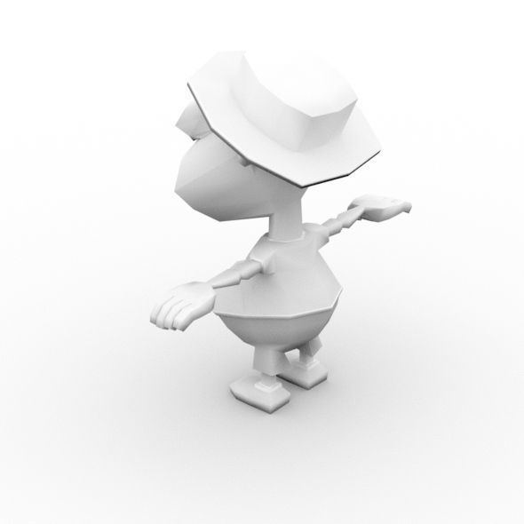 LOW POLY 3D CARTOON CHARACTER MESH  Low-poly 3D model_7