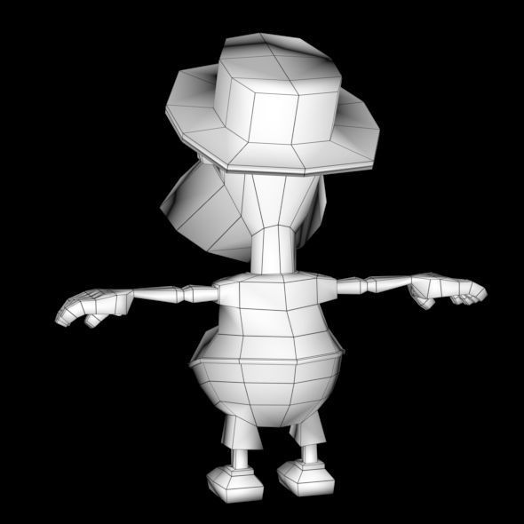 LOW POLY 3D CARTOON CHARACTER MESH  Low-poly 3D model_27