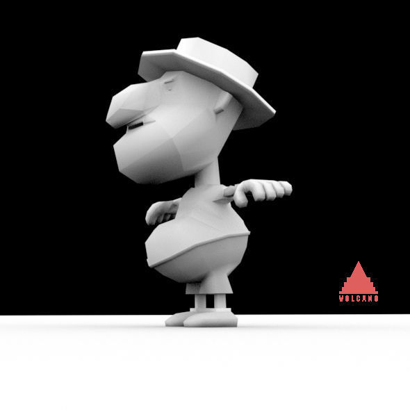 LOW POLY 3D CARTOON CHARACTER MESH  Low-poly 3D model_8