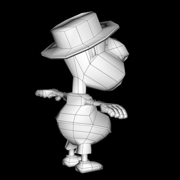 LOW POLY 3D CARTOON CHARACTER MESH  Low-poly 3D model_24