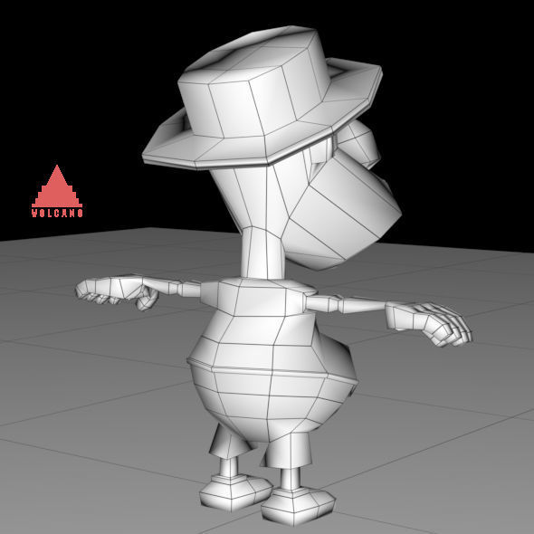 LOW POLY 3D CARTOON CHARACTER MESH  Low-poly 3D model_2