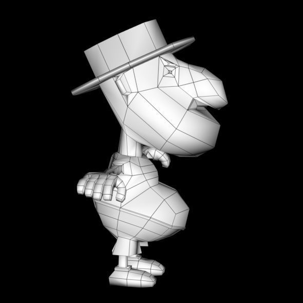 LOW POLY 3D CARTOON CHARACTER MESH  Low-poly 3D model_17