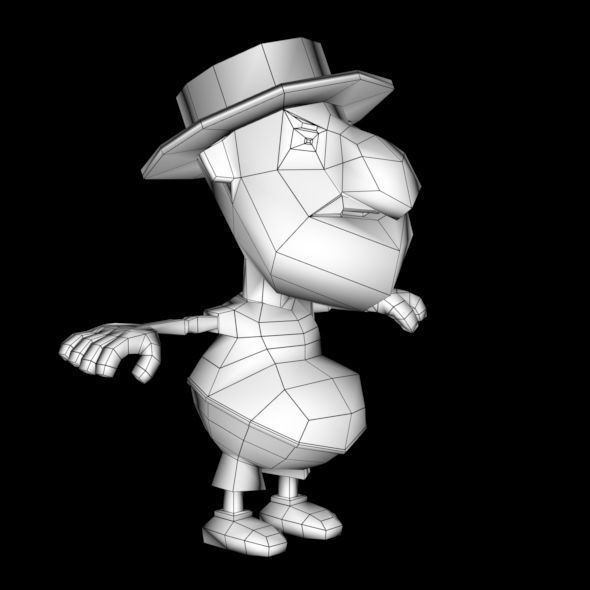 LOW POLY 3D CARTOON CHARACTER MESH  Low-poly 3D model_18