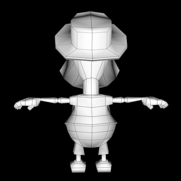 LOW POLY 3D CARTOON CHARACTER MESH  Low-poly 3D model_26