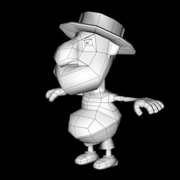 LOW POLY 3D CARTOON CHARACTER MESH  Low-poly 3D model_10