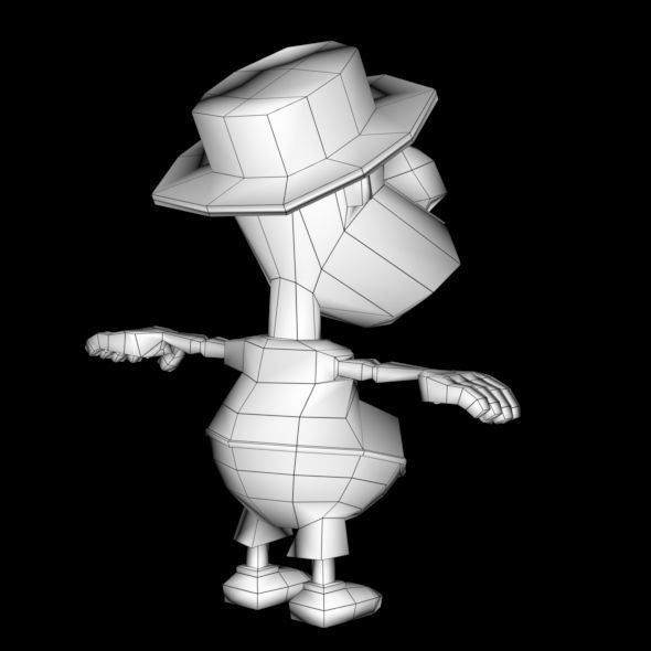 LOW POLY 3D CARTOON CHARACTER MESH  Low-poly 3D model_22