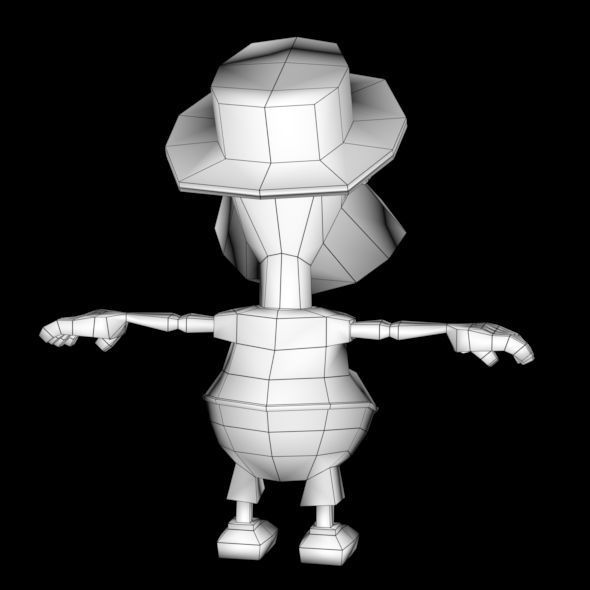 LOW POLY 3D CARTOON CHARACTER MESH  Low-poly 3D model_25