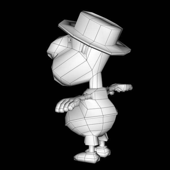 LOW POLY 3D CARTOON CHARACTER MESH  Low-poly 3D model_32