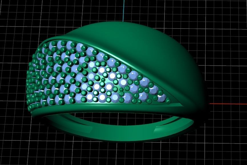 Ring ak10 3D print model  3D print model_10