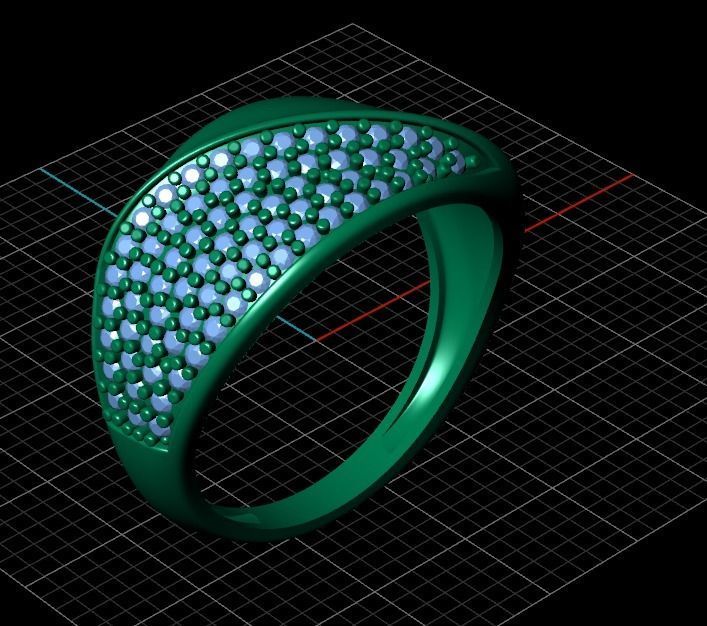 Ring ak10 3D print model  3D print model_9