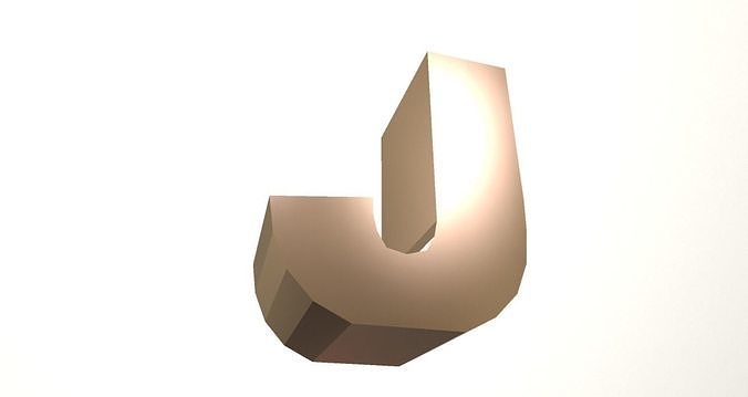 Letter J -  Alphabet Series Low-poly 3D model