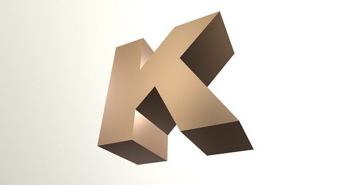 Letter K -  Alphabet Series Low-poly 3D model
