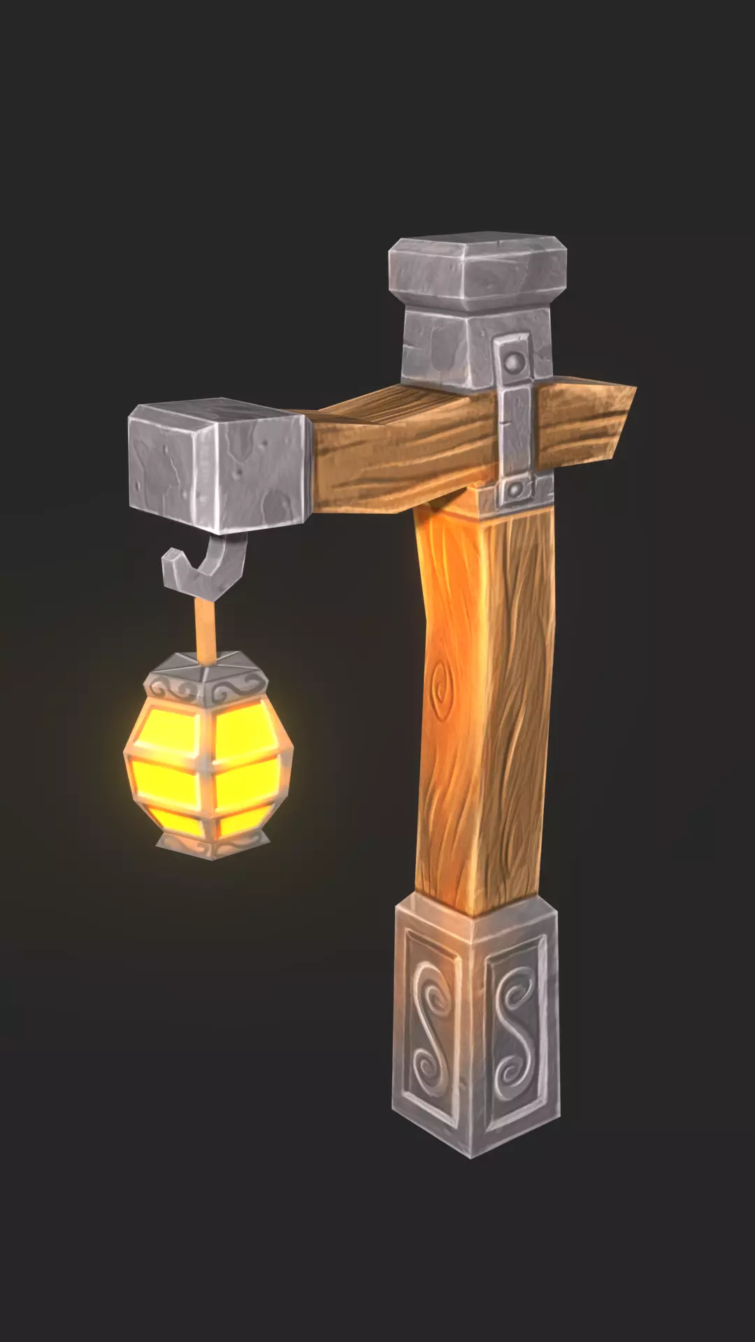 Simple Lamp Low-poly 3D model