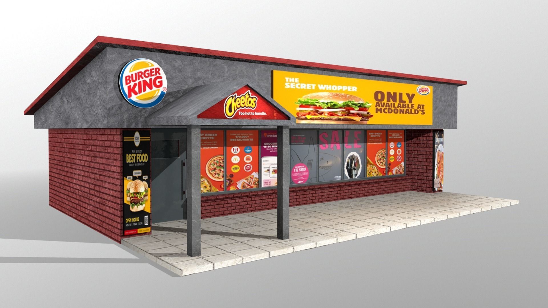 Restaurent 3d MOdel Low-poly 3D model_6